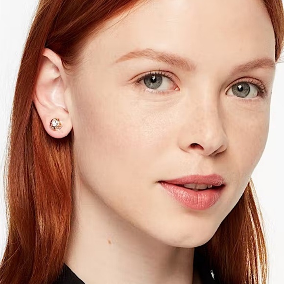 KATE SPADE • Lady Marmalade Studs Crystal Gold Earrings - Picture 4 of 6